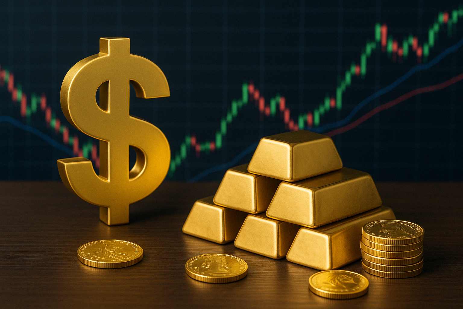 تأثير سعر الدولار على أسعار الذهب عالمياً