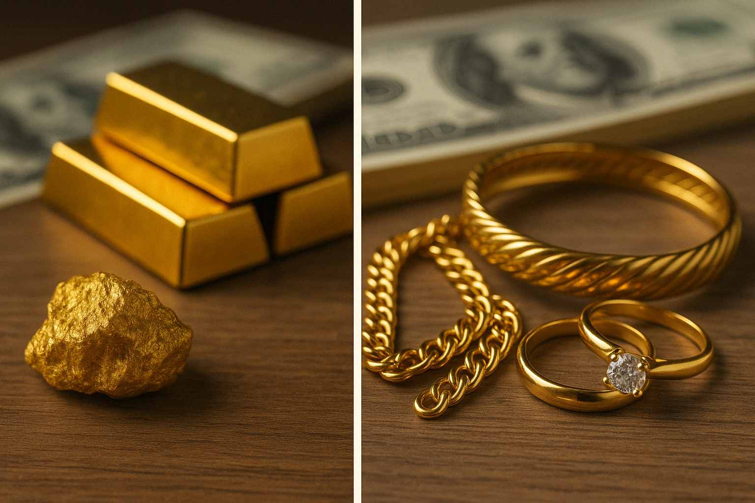 الفرق بين شراء الذهب الخام والذهب المشغول؟ وأيهما أنسب للاستثمار؟