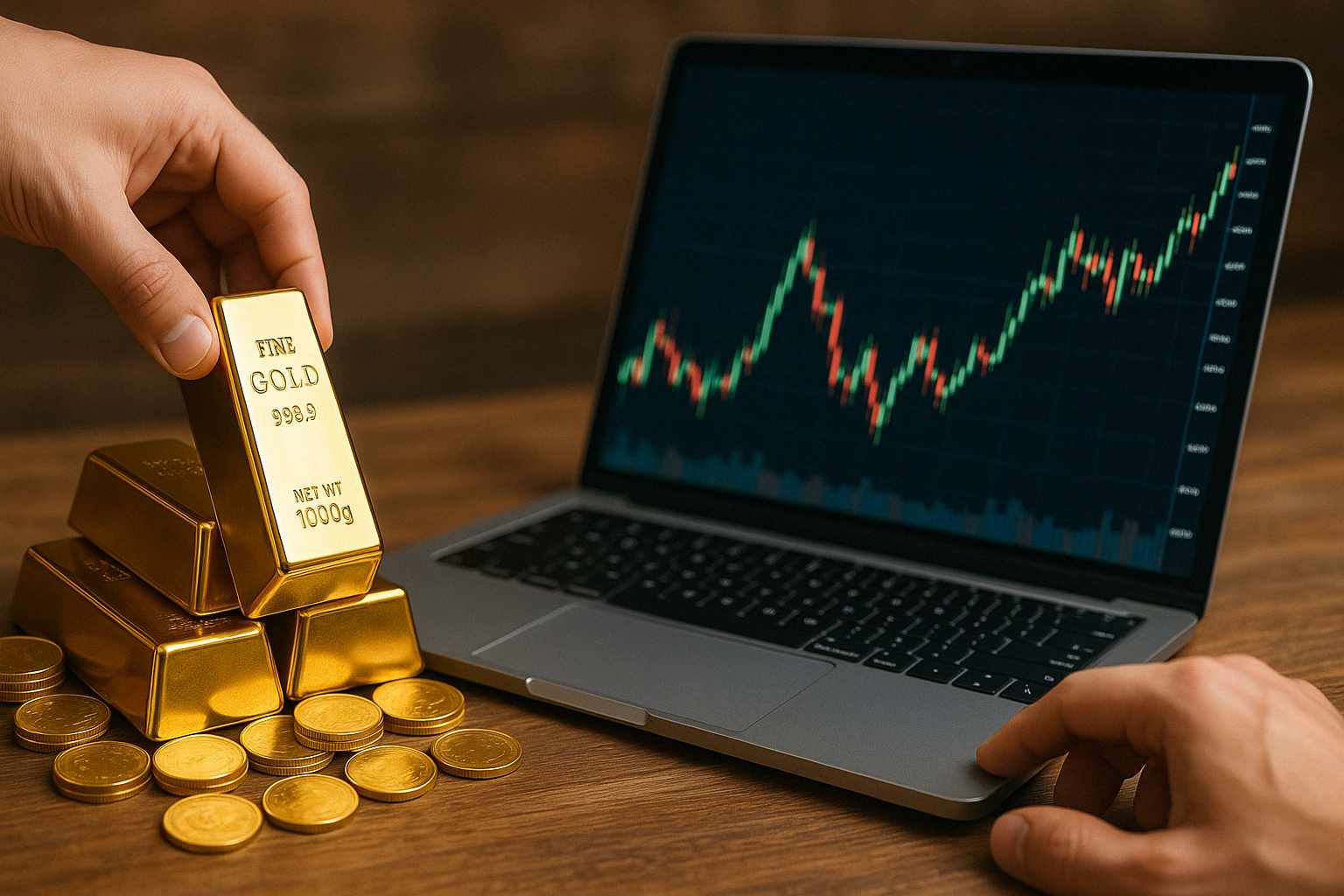 ما الفرق بين شراء الذهب فعلياً وتداوله عبر الإنترنت؟